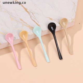 [unewking] 1 pieza de accesorios para casa de muñecas mini helado postre yogurt cuchara decoración co (1)