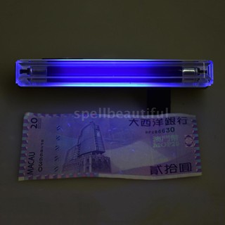 Spell 2 en 1 portátil Mini Detector de dinero falso efectivo moneda billete factura comprobador probador con luz UV Flashligh (1)