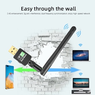 600M USB WIFI Bluetooth compatible 5.0 adaptador de doble banda 2.4G/5Ghz tarjeta de red Wi-Fi inalámbrica mejor