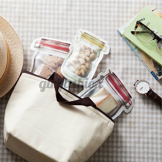 150 ml Mason tarro cremallera bolsas, bolsas de sándwich, reutilizable sellado hermético bolsas de almacenamiento de alimentos, bolsas de alimentos a prueba de humo para viajes Camping y niños (3)