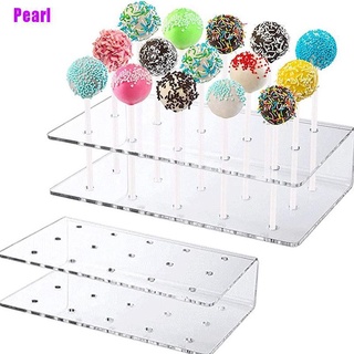[Pearl] Soporte de exhibición para tartas, 15 agujeros, acrílico transparente, soporte para caramelos