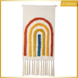 tapiz de borla tejida bohemio para colgar en la pared, decoración del hogar