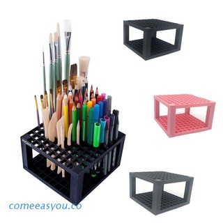 comee - soporte de plástico para lápices y cepillos de 96 agujeros, organizador de soporte de escritorio para bolígrafos, pinceles de pintura, lápices de colores, marcadores, pinceles de maquillaje