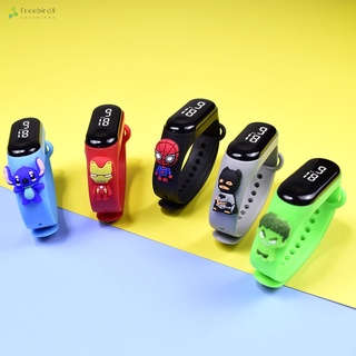 Reloj de pulsera fr LED multifuncional para niños con estilo Pooh/Mickey/superhéroe pulsera digital impermeable para mujer