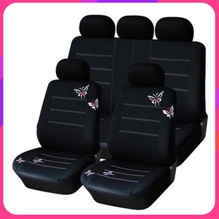 Funda de asiento de coche de mariposa bordada fk Universal Fit accesorios de coche (2)