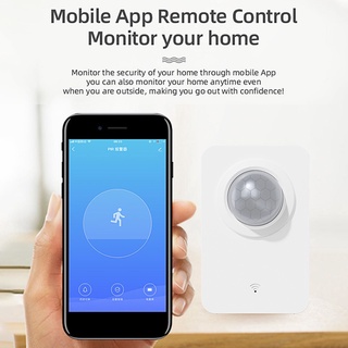 sensor pir de movimiento wifi 2.4g, para tuya, asistente para el hogar, aplicación de vida inteligente, seguridad en el hogar, hogar inteligente (8)
