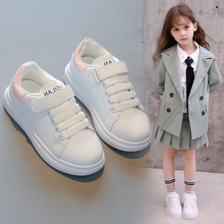 Zapatos de las niñas de los niños pequeños zapatos blancos 2021 mediano y grande de los niños breat: 2021 (1)