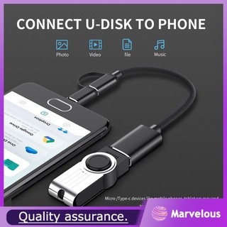 MARVELOUS_CO 2 En 1 USB 3.0 OTG Cable Adaptador Tipo C Micro A Interfaz Convertidor Para Teléfono Móvil De Carga