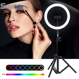 ❤Sup❤Puluz RGBW LED Selfie anillo de luz fotografía teléfono titular lámpara regulable