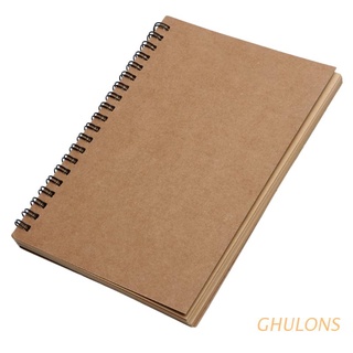GHULONS Reeves Retro Espiral Encuadernado Bobina Cuaderno En Blanco Kraft Boceto Papel