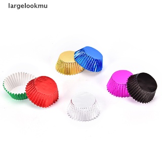 *largelookmu* New High Quality Greaseproof Bun/Muffin/Baking Metallic Foil Cup Cake Cases hot sell (3)
