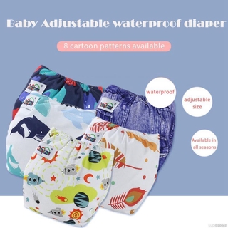 Pañal De tela lavable reutilizable transpirable para bebé niños dibujos Animados