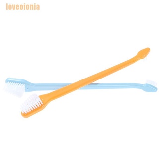[lonaie] cepillo de dientes de doble punta para mascotas, perro, gato, oral, limpieza de dientes, higiene vendedor trhs