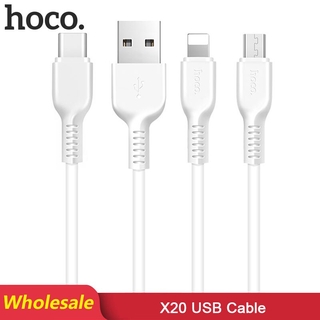 cable usb hoco x20 1m/2m/3m/cable usb para teléfono celular android usb-c cable de carga