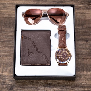 Set de regalo para hombre exquisito embalaje reloj cartera gafas de sol conjunto caliente creativo Ccombination Set (3)