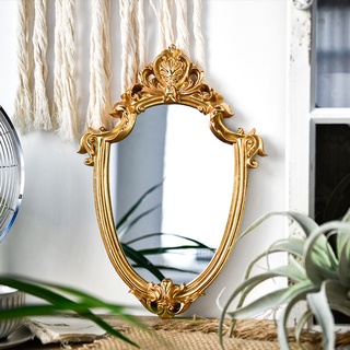 espejo de maquillaje de pared oval en forma de tocador espejos decoración del hogar foto props