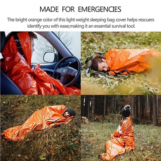 1 Pc Portable Multifunctional Reusable Waterproof Thermal PE Aluminum Film Emergency Sleeping Bag for Outdoor Camping Hiking (3)