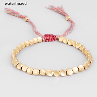 (waterheaed) tibetano trenzado tejer cuentas de cobre suerte cuerda pulsera unisex joyería en venta