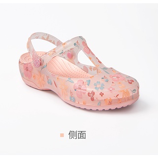 Posee21 nuevos zuecos de verano zapatos de impresión antideslizante generación de fondo suave jalea señoras sandalias y zapatillas (1)