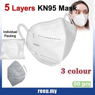 [disponible]10 Pzs/50 pzs KN95 protector de 5 capas respirador desechable mascarilla facial de mismo nivel con N95