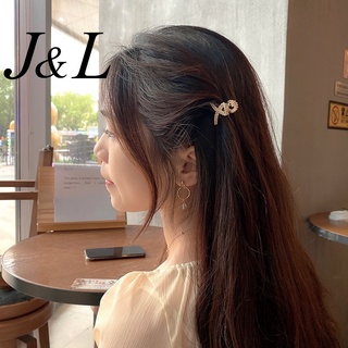 J&L delicado horquilla joyería linda perla geometría hueco conejo amor cuadrado flor Clip de pelo para las mujeres (2)