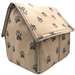 Cz pequeña casa de perro nido pata impresión portátil desmontable perro gato dormir casa 0825