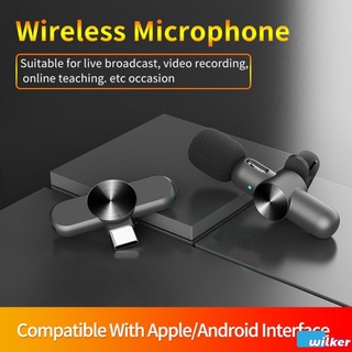 2021 Nuevo Micrófono Lavalier Inalámbrico Portátil Audio Grabación De Vídeo Mini Para iPhone Android Transmisión En Vivo Teléfono De Juegos Microfonoe wilker1 (1)