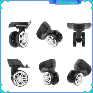 6 piezas de equipaje doble rodillo silencio ruedas maleta de repuesto ruedas (A09)