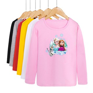 Verano niña T-Shirt magia de dibujos animados congelado Anna Elsa algodón niños ropa Casual moda camiseta niño Top Tee