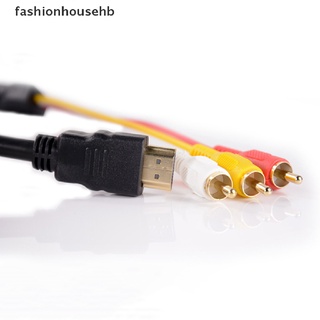 Fashionhousehb HDMI Macho A 3 RCA Audio De Vídeo AV 1,5 M Cable Adaptador Para 1080P HDTV Venta Caliente