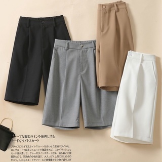 Pantalones cortos de las mujeres suelta de cintura alta negro pantalones cortos estilo adelgazar pantalones calientes (1)