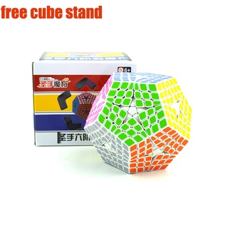 Shengshou 6 Th Order Megaminx White Smooth 6 Th Order 12-Sided Special-Shaped Megaminx Educational Toy Gift