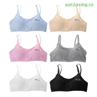 sun1iss adolescente ropa interior de algodón letra impresión sujetador para niñas jóvenes para yoga deportes correr