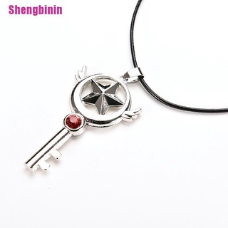 [Shengbinin] Anime for Cardcaptor Sakura Magic Wand Necklace Card Captor Star Charm Pendant