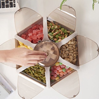petal candy contenedor de 6 compartimentos snack tuerca bandeja hogar picnic organizador