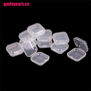 [GAV&CO] 10Pcs Mini caja de plástico transparente pequeña caja de joyería tapones de oído contenedor caja de almacenamiento