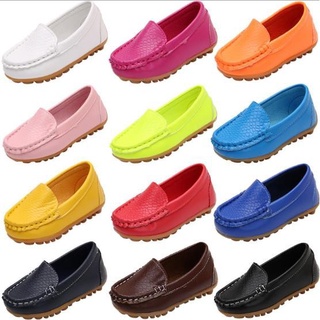 Zapatos de niños Color caramelo Unisex niños niñas mocasines planos suave 23-34