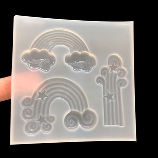 Rainbow Cloud DIY Silicone Mold Biscuit Fondant Cake DIY Resin Jewelry Making