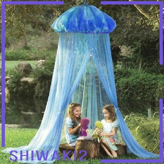 [Shiwaki2] Kids Room Gauzy mosquitera cama dosel cuna cortina Netting juego tienda azul (6)