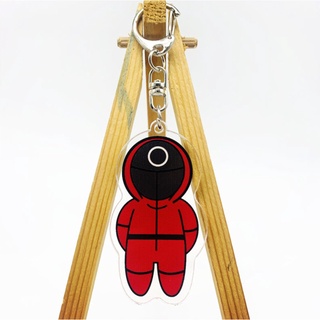 MUSATY Squid Game Korean Drama Keychain DIY Pendant Car Accessories Acrylic Keychain ❤