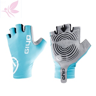 1 par de guantes de ciclismo giyo de medio dedo transpirable antideslizante a prueba de golpes manoplas de equitación