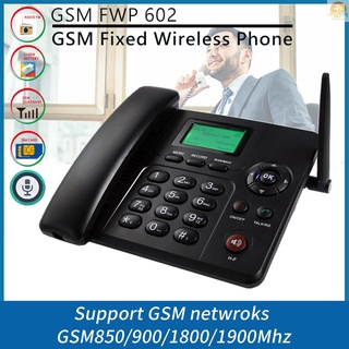 m ^ Teléfono Inalámbrico Fijo De Escritorio Soporte De GSM 850/900/1800/1900MHZ Doble Tarjeta SIM 2G Con Antena (7)