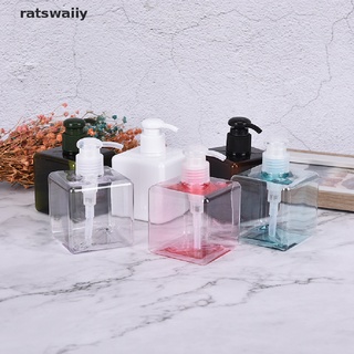 Ratswaiiy 250ml Lotion Bottle Square Empty Plastic Bottle Shampoo Face Wash Bottle CO