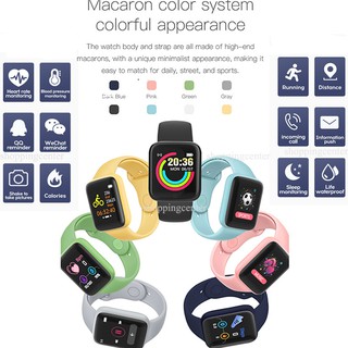 y68 y68 Smartwatch Reloj Inteligente Para android/ios Smart Pulsera D20 S Frecuencia Cardíaca Y Presión Arterial Deportes
