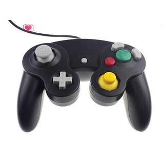 mjj - controlador de juego con cable para nintendo gamecube gc wii, color negro