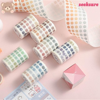 SEEKSURE 3M Round Point Stickers Creative Paper Tape Tape Decorative Stickers Diary Basic Material Stickers Hand Book Color Dots