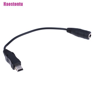 [Haostontu] Mini USB macho a conector de 3,5 mm hembra cable de audio adaptador de micrófono auriculares