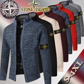 STONE ISLAND 2021 piedra isla de los hombres de lana de algodón para hombre suéteres de invierno otoño de los hombres Cardigan Overcoat nuevo suéter tamaño M-3XL 8 Color