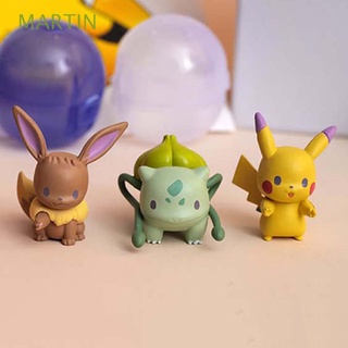 Martin niños regalo acción juguete colección muñecas fila de estaciones decoraciones modelo adornos cápsula Pikachu Pokemon