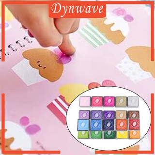 [DYNWAVE] Almohadilla de tinta sellos no tóxicos DIY dedo lavable almohadillas de tinta para niños sellos de goma (9)